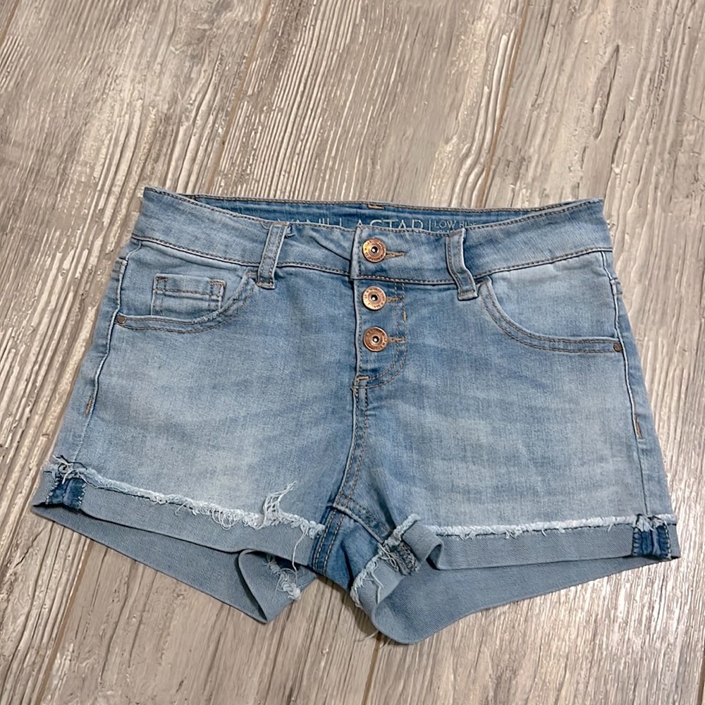 low rise jean shorts